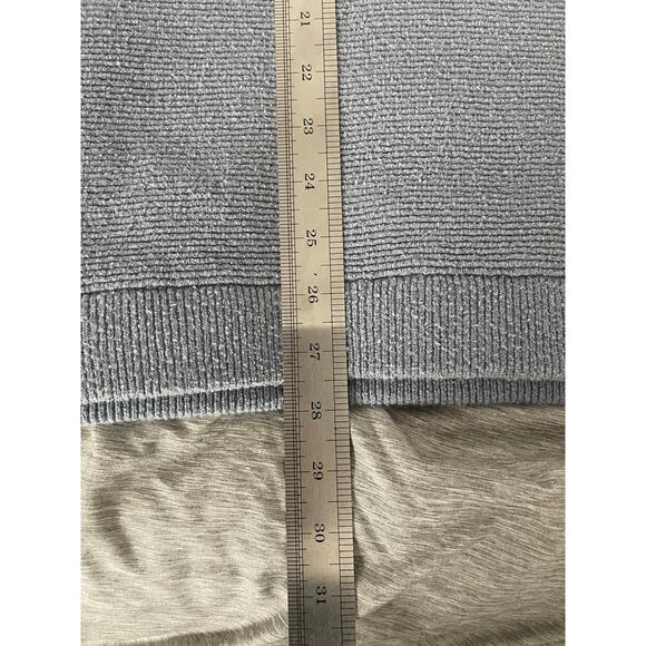 Free People Blue Knit Ottoman Slouchy Pullover Knit Sweater Women's Size Medium - Picture 9 of 10